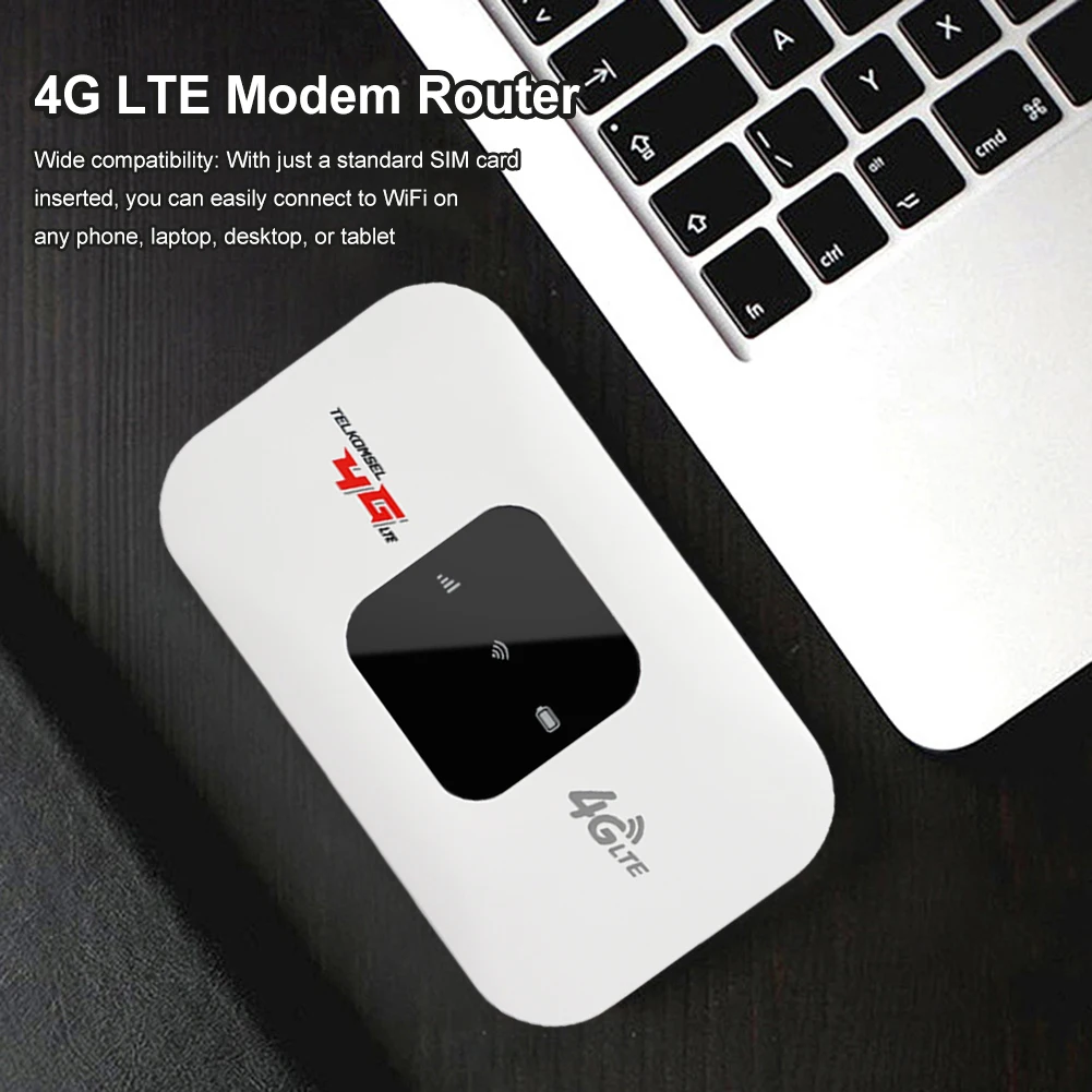 4G LTE Mini Mobile WiFi Router 2100mAh 150Mbps Pocket Mobile Hotspot with SIM Card Slot Modem Router for Home Office Car Travel