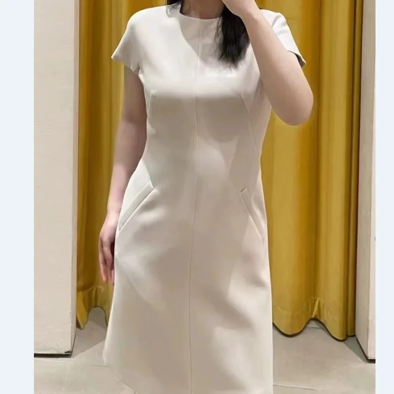 Dave&Di Spring and summer new commuting versatile triacetate fiber blended round neck short sleeved dress Party Dresses Vestidos
Dave&Di Spring and summer new commuting versatile triacetate fiber blended round neck short sleeved dress Party Dresses Vestidos