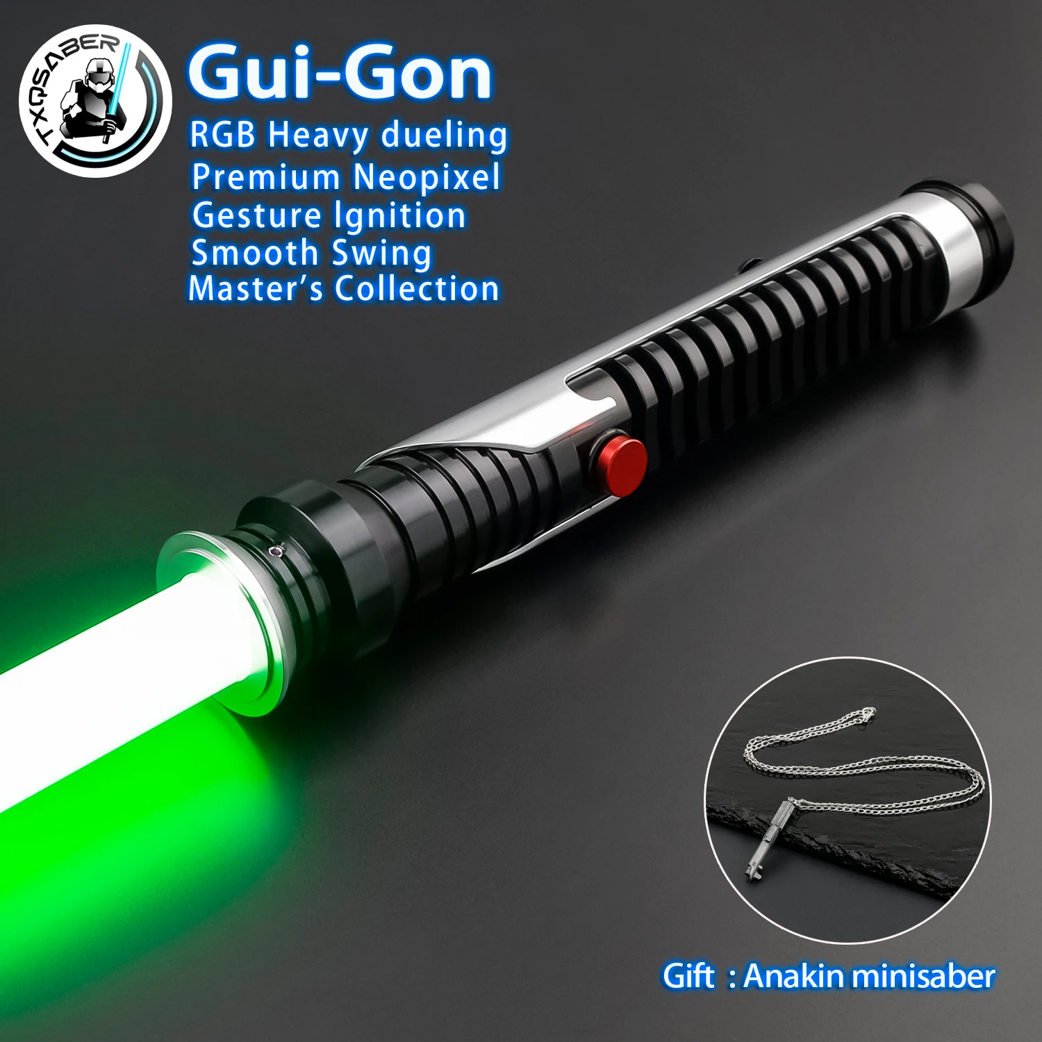 TXQSABER Gui-Gon RGB Heavy Dueling Neo Pixel Proffie Smooth Swing Lightsaber Force Light Saber Blaster Laser Sword Cosplay
TXQSABER Gui-Gon RGB Heavy Dueling Neo Pixel Proffie Smooth Swing Lightsaber Force Light Saber Blaster Laser Sword Cosplay