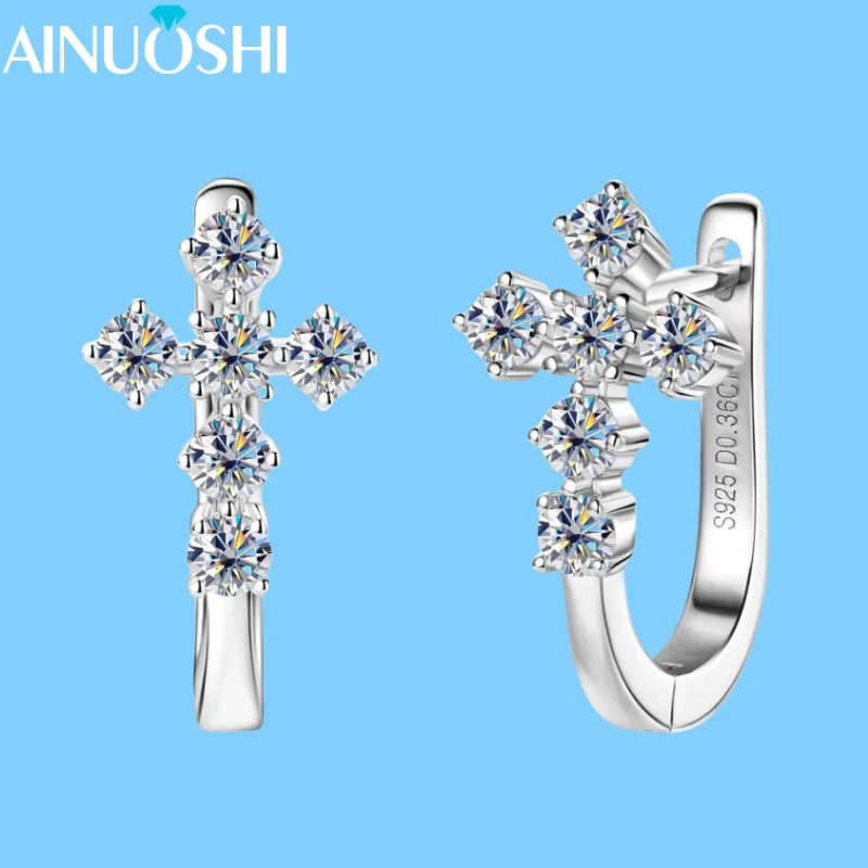 AINUOSHI 925 настоящие серебряные серьги-крестики с муассанитом для женщин 2,5 мм (0,06 карата * 12 шт.) роскошные вечерние ювелирные изделия подарки для женщин K белый
AINUOSHI 925 настоящие серебряные серьги-крестики с муассанитом для женщин 2,5 мм (0,06 карата * 12 шт.) роскошные вечерние ювелирные изделия подарки для женщин K белый