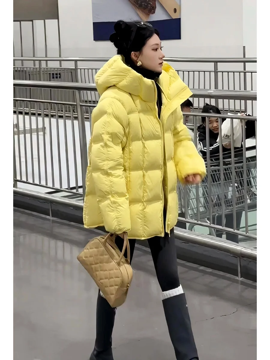 Korean Style Hooded Puffer Jacket Thick Warm Casual Women's Coat Mid-Length Winter Fashion Outerwear Breathable Duck down
Korean Style Hooded Puffer Jacket Thick Warm Casual Women's Coat Mid-Length Winter Fashion Outerwear Breathable Duck down