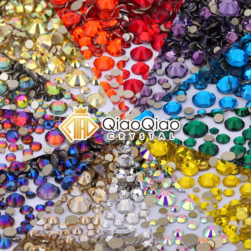 QIAO Crystal Non-Hotfix SS4-SS20 Mix Size 1440Pcs Gold FlatBack Rhinestones Decorations DIY Glitter Stones 3D Nail Art
QIAO Crystal Non-Hotfix SS4-SS20 Mix Size 1440Pcs Gold FlatBack Rhinestones Decorations DIY Glitter Stones 3D Nail Art