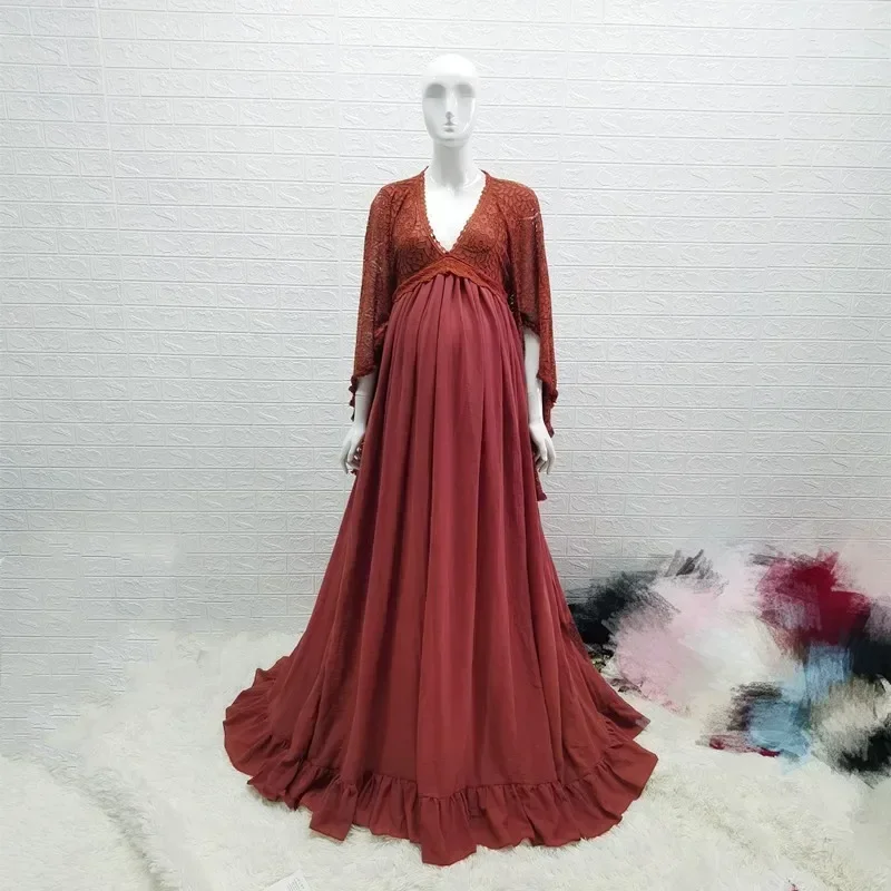 Boho Lace Maternity Photography Props Dresses Maternity Photo Shoot Maxi Gown V Neck Vintage Maternity Dresses for Baby Shower
Boho Lace Maternity Photography Props Dresses Maternity Photo Shoot Maxi Gown V Neck Vintage Maternity Dresses for Baby Shower