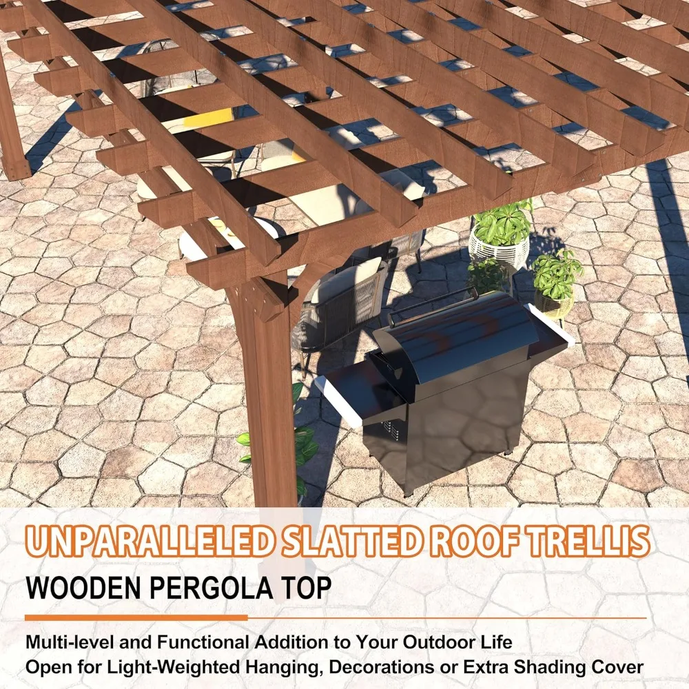 Деревянная беседка размером 12 x 16 футов, беседка из кедрового дерева с плоской крышей, укрытие для сада на открытом воздухе с кольями в комплекте, патио, терраса, заднего двора
Деревянная беседка размером 12 x 16 футов, беседка из кедрового дерева с плоской крышей, укрытие для сада на открытом воздухе с кольями в комплекте, патио, терраса, заднего двора