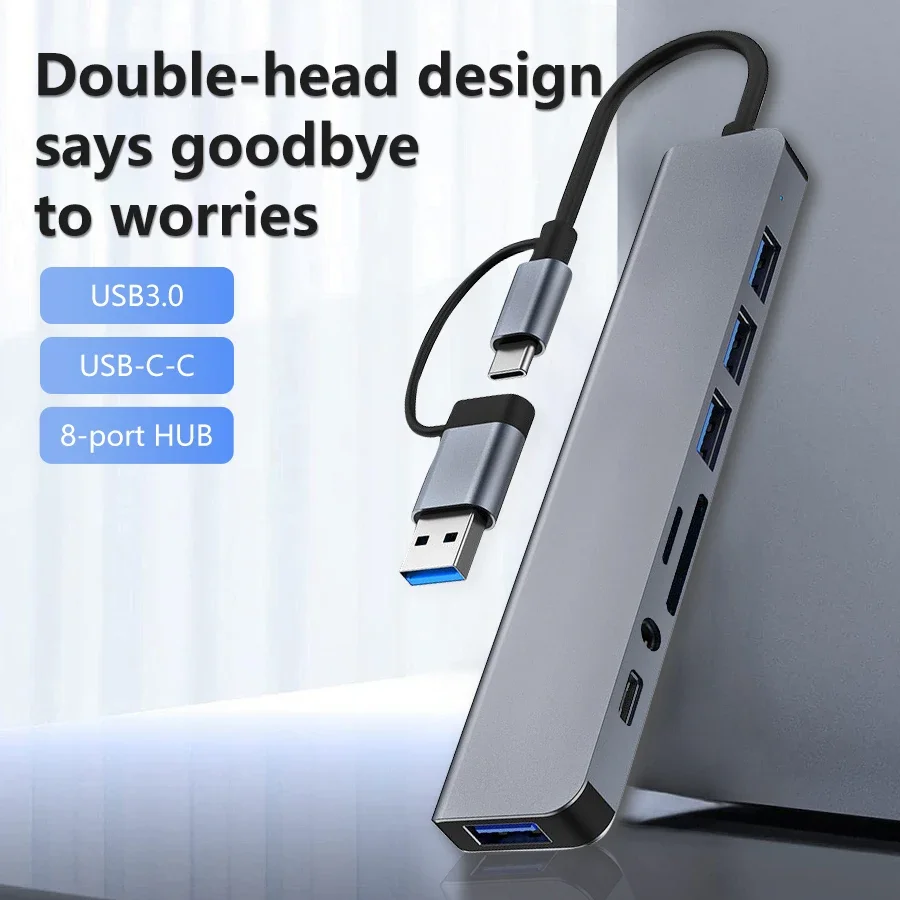 8-в-2 USB 3.0 HUB USB C HUB 4K HDMI-адаптер с высокоскоростным разветвителем RJ45 SD/TF TYPE-C HUB для компьютера MacBook
8-в-2 USB 3.0 HUB USB C HUB 4K HDMI-адаптер с высокоскоростным разветвителем RJ45 SD/TF TYPE-C HUB для компьютера MacBook