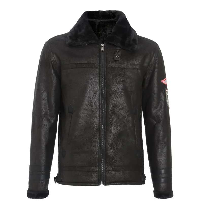 New Slim High Quality Leather Jackets Men Suede Flights Jacket Black Pilot Coats Business Genuine Leather Bomber Jacket Male 
New Slim High Quality Leather Jackets Men Suede Flights Jacket Black Pilot Coats Business Genuine Leather Bomber Jacket Male