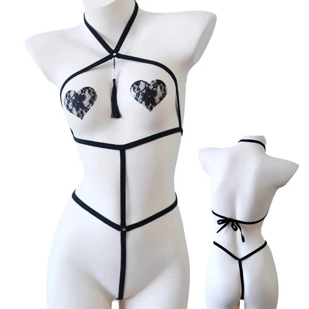 Women's Sexy Lingerie Elastic Bandage Pajamas Pearls Tassels Bodysuit Ultra-Thin Straps Tights Bodycon Elastic Underwear
Women's Sexy Lingerie Elastic Bandage Pajamas Pearls Tassels Bodysuit Ultra-Thin Straps Tights Bodycon Elastic Underwear