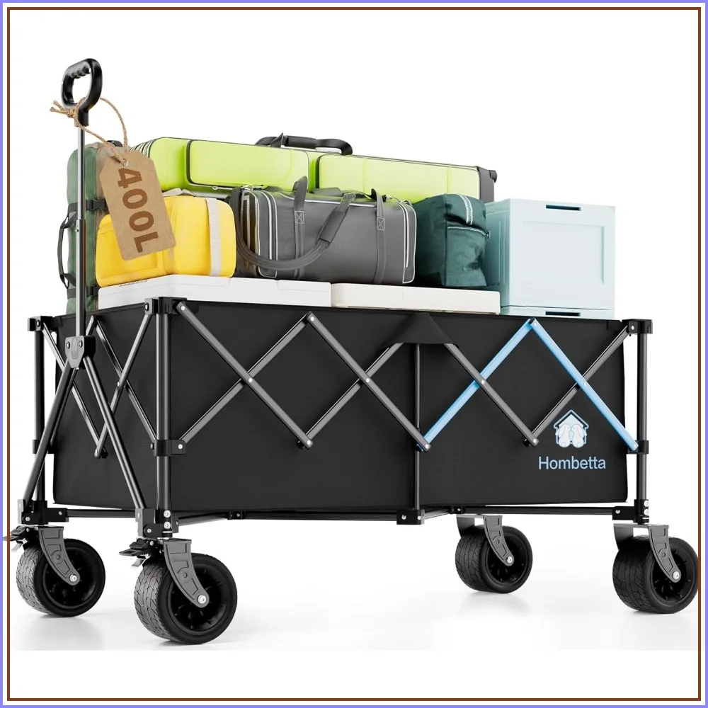 560LBS Heavy Duty Folding Wagon, 48" Extra Long, 400L Collapsible Cart with All-Terrain Wheels for Camping, Garden, Beach
560LBS Heavy Duty Folding Wagon, 48" Extra Long, 400L Collapsible Cart with All-Terrain Wheels for Camping, Garden, Beach