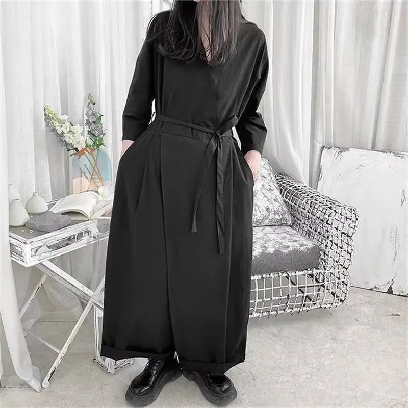 Ladies One-Piece Wide-Leg Pants Spring And Autumn New Japanese Popular Yamamoto Style Samurai Casual Pure Color Large Pants
Ladies One-Piece Wide-Leg Pants Spring And Autumn New Japanese Popular Yamamoto Style Samurai Casual Pure Color Large Pants