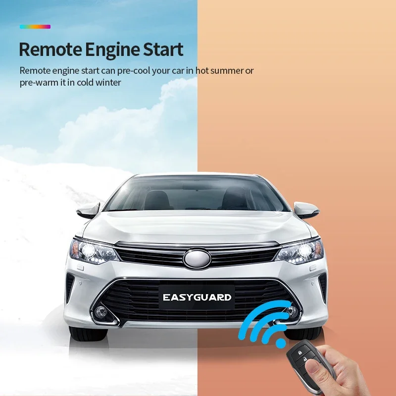 New EASYGUARD Semi-plug Play Car Alarm Fit for CHR/IZOA/Yaris/ highlander Hybrid Remote Engine Start
New EASYGUARD Semi-plug Play Car Alarm Fit for CHR/IZOA/Yaris/ highlander Hybrid Remote Engine Start