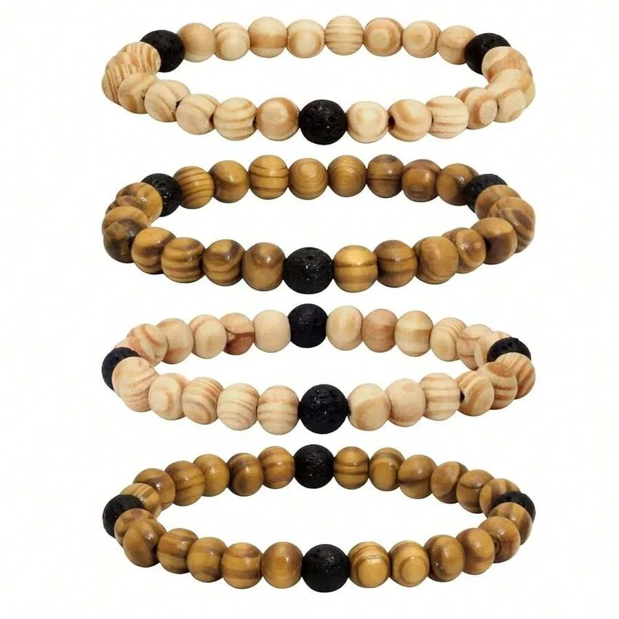 Milakoo 4Pcs Lava Rock Stone Beads Essential Oil Diffuser Bracelet For Men Women Wood Beads Bracelet
Milakoo 4Pcs Lava Rock Stone Beads Essential Oil Diffuser Bracelet For Men Women Wood Beads Bracelet
