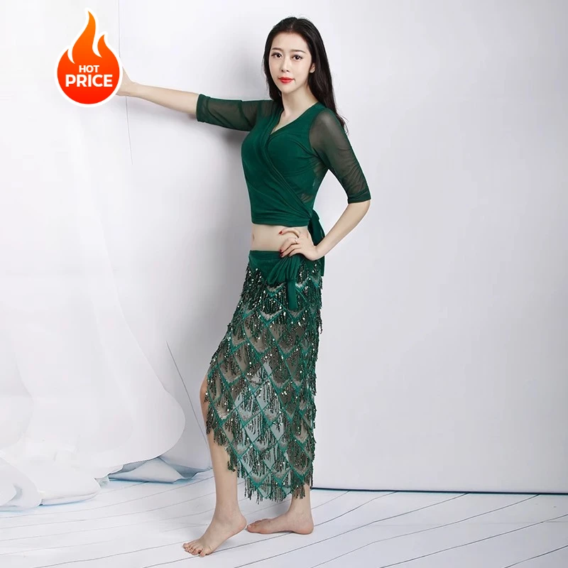 Современный костюм для танца живота по индивидуальному заказу, женский короткий топ, длинная юбка, комплект, одежда для групповой практики восточного танца, экзотическая танцевальная одежда
Современный костюм для танца живота по индивидуальному заказу, женский короткий топ, длинная юбка, комплект, одежда для групповой практики восточного танца, экзотическая танцевальная одежда