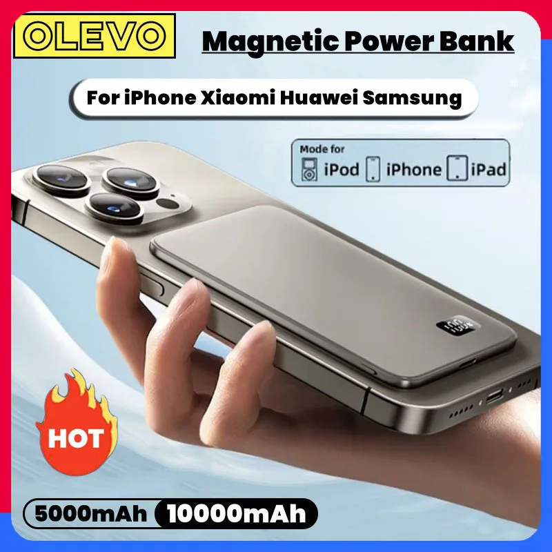 10000mAh Ultra Slim Macsafe Powerbank Magnetic Wireless Power Bank 20W Fast Charging Portable Battery For iPhone Xiaomi Samsung
10000mAh Ultra Slim Macsafe Powerbank Magnetic Wireless Power Bank 20W Fast Charging Portable Battery For iPhone Xiaomi Samsung