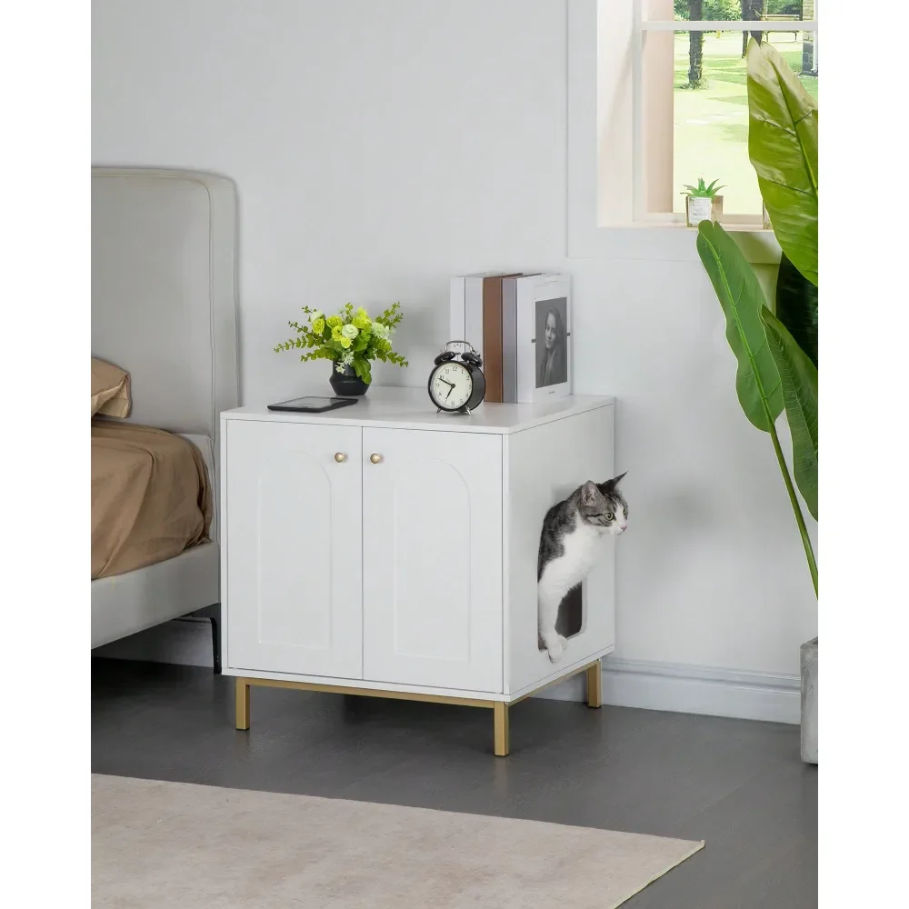 Cat Litter Box Enclosure, Hidden Litter Box Furniture, Wooden Pet House Side End Table, Storage Cabinet Bench, Fit Most Cat And
Cat Litter Box Enclosure, Hidden Litter Box Furniture, Wooden Pet House Side End Table, Storage Cabinet Bench, Fit Most Cat And
