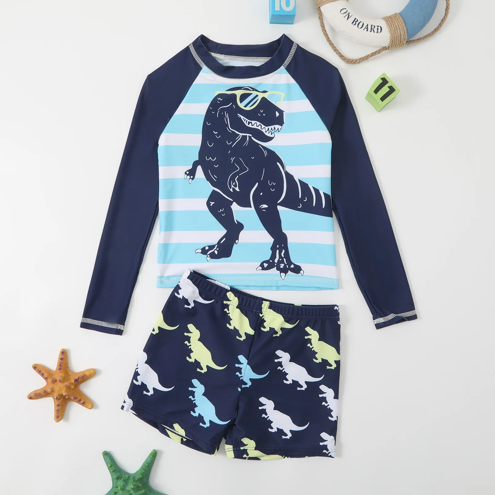 Two Piece Kids Bathing Suit Boys 2026 New Cartoon Dinosaur-Print Long-Sleeve Rash Guard Swimsuit
Two Piece Kids Bathing Suit Boys 2026 New Cartoon Dinosaur-Print Long-Sleeve Rash Guard Swimsuit