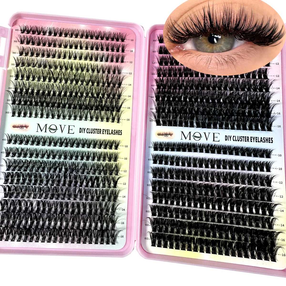 New 640 Cluster Lashes Kit 5D Fluffy Thick Eyelash Extension Kit Volume Mixed Tray Faux Mink Lashes Lash Extension Makeup
New 640 Cluster Lashes Kit 5D Fluffy Thick Eyelash Extension Kit Volume Mixed Tray Faux Mink Lashes Lash Extension Makeup