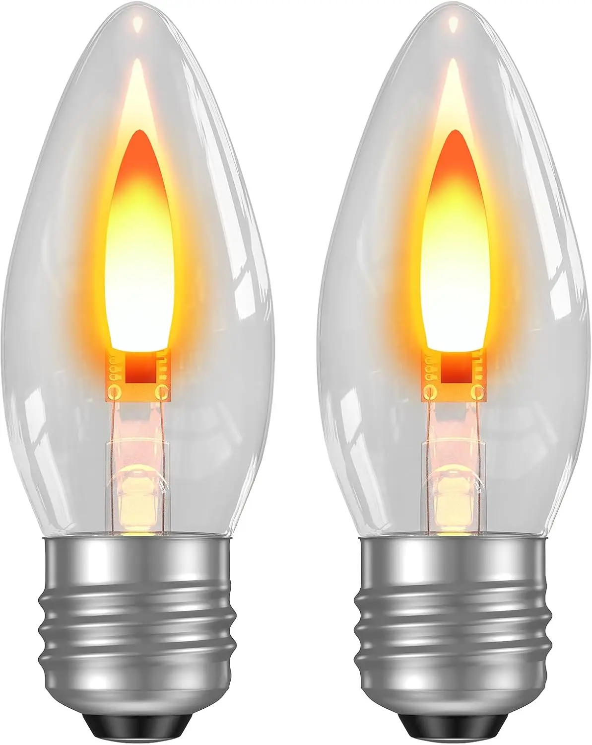 Realistic Flickering Flame LED Bulbs, E26 Base, 2-Pack for Indoor/Outdoor Decor
Realistic Flickering Flame LED Bulbs, E26 Base, 2-Pack for Indoor/Outdoor Decor