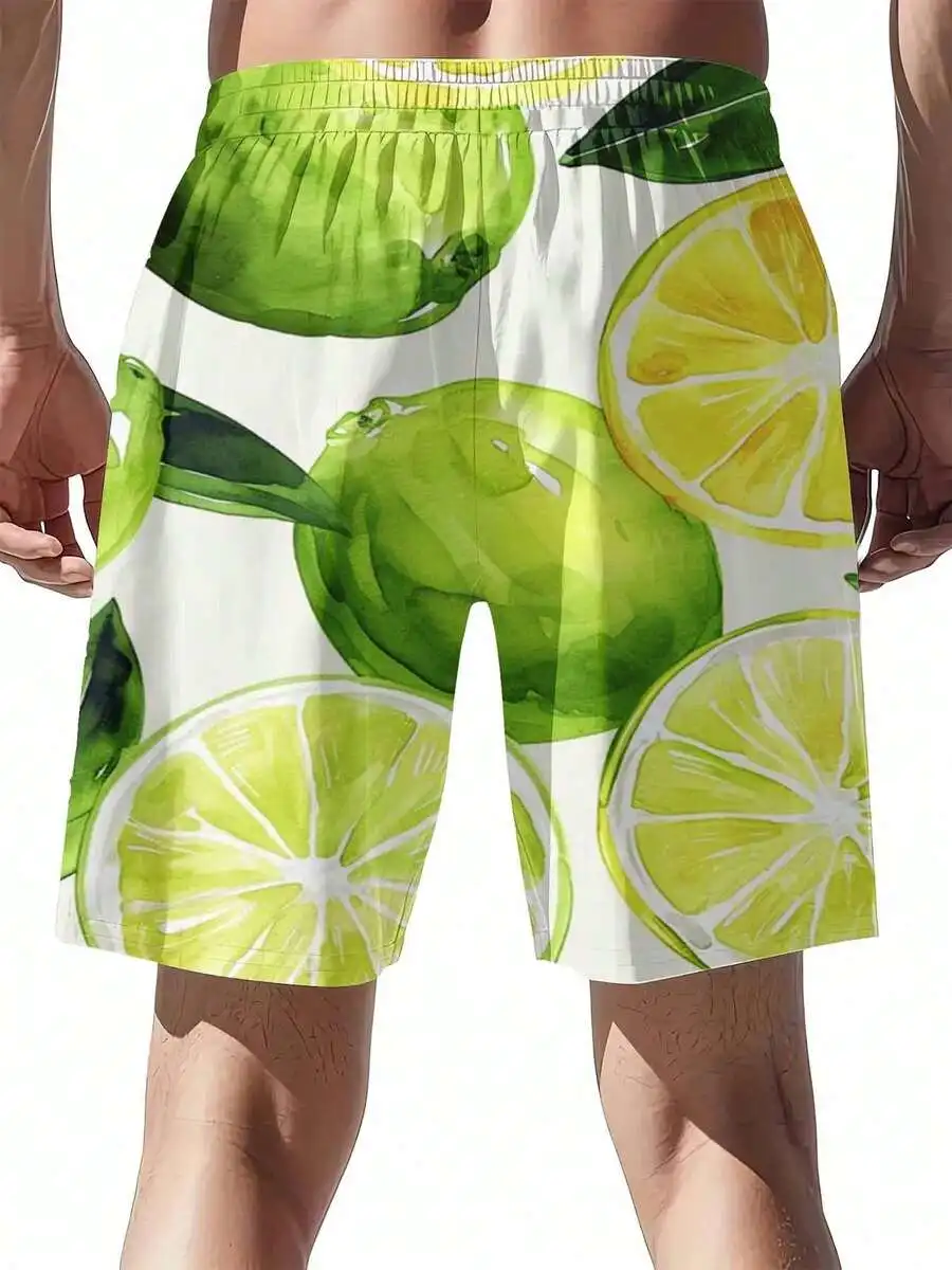 Lime And Lemon Print Swim Trunks For Men Summer Beach Casual Shorts
Lime And Lemon Print Swim Trunks For Men Summer Beach Casual Shorts