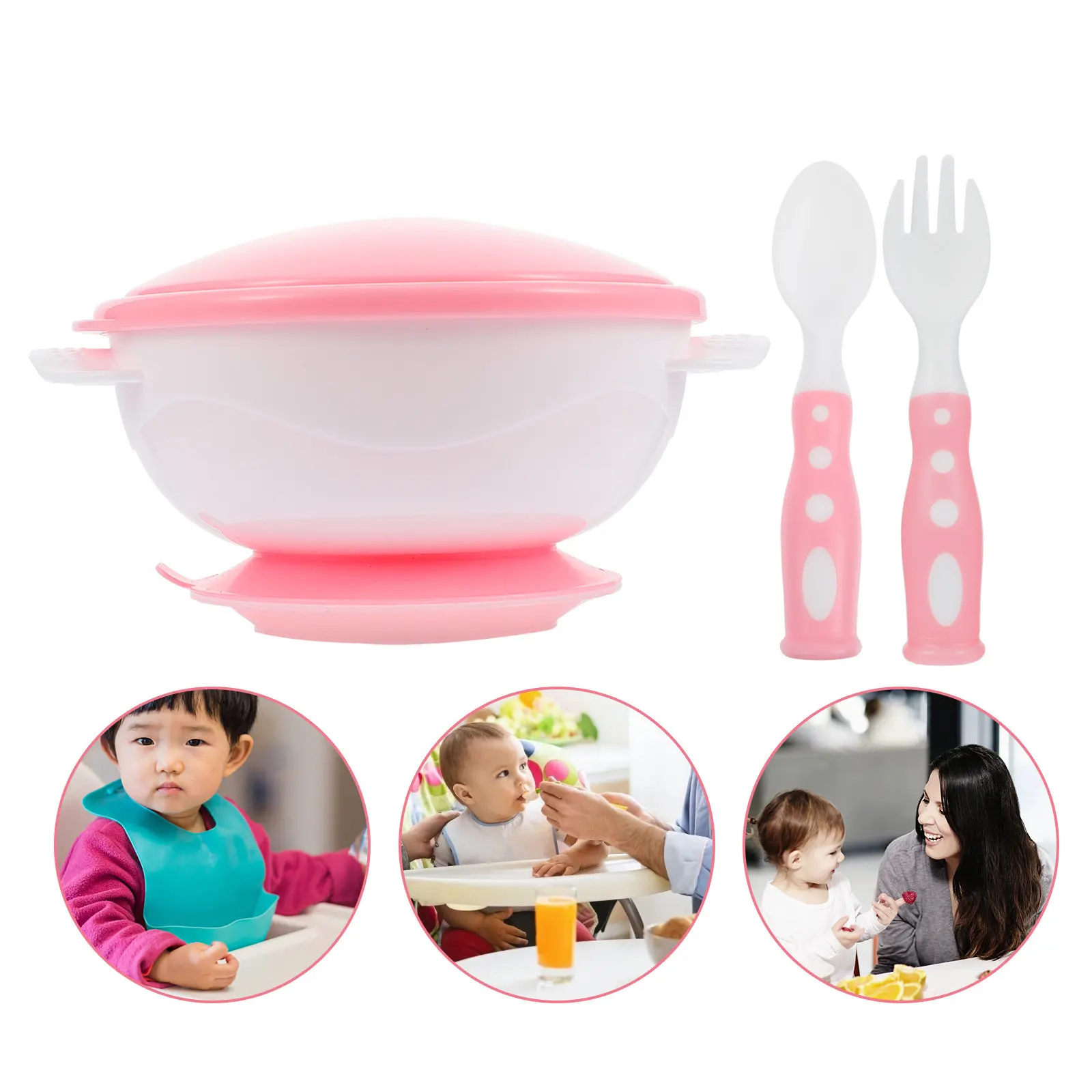 1Set Premium Silicone Baby Bowl Set with Extra Strong Suction Cup for Smooth Surfaces Toddler Feeding Bowl Fork Spoon Self
1Set Premium Silicone Baby Bowl Set with Extra Strong Suction Cup for Smooth Surfaces Toddler Feeding Bowl Fork Spoon Self