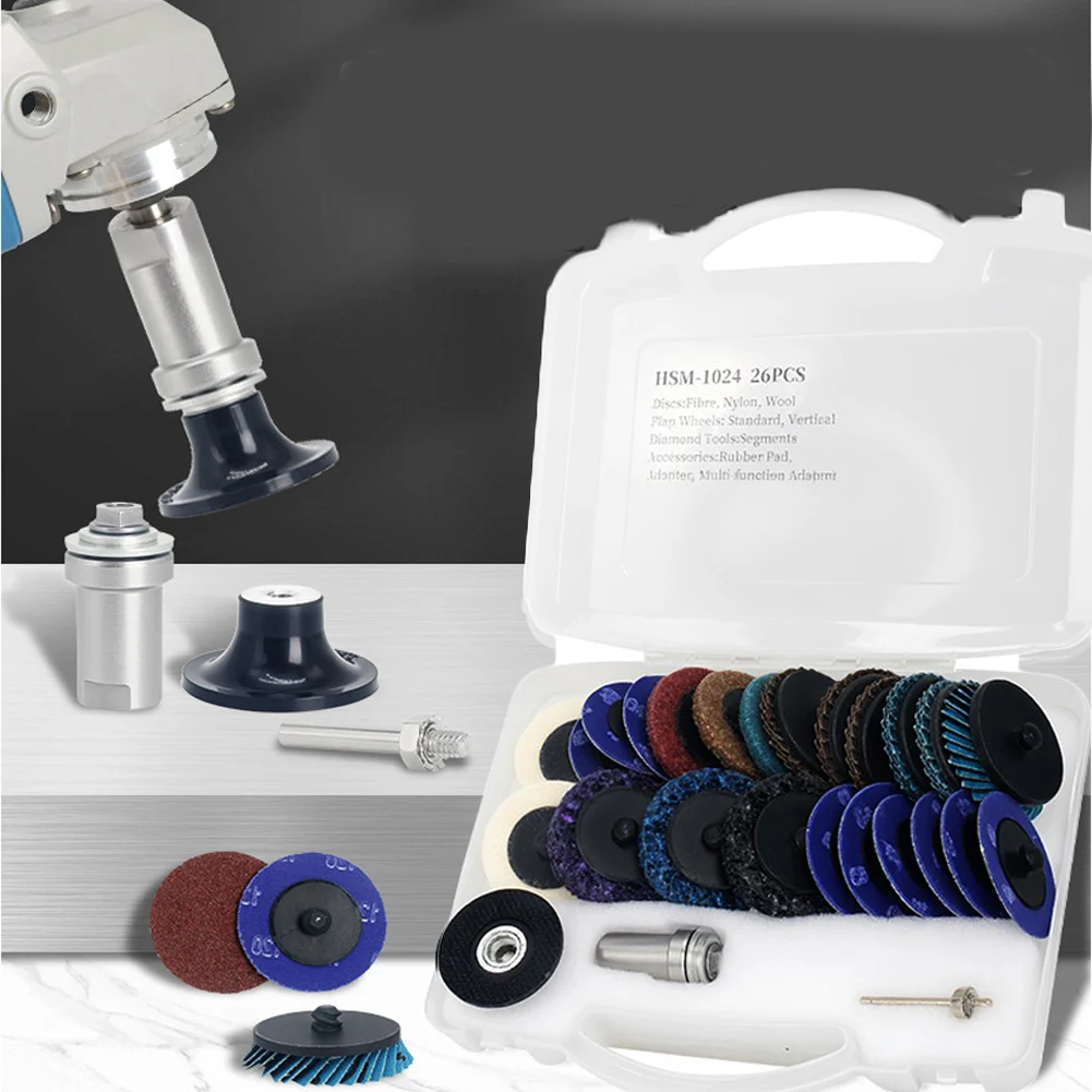 27PCS 50mm R-type Sanding Discs Roll Lock Polishing Pad Sandpaper Rotary Tool Grinding Wheel Connecting Rod Set
27PCS 50mm R-type Sanding Discs Roll Lock Polishing Pad Sandpaper Rotary Tool Grinding Wheel Connecting Rod Set