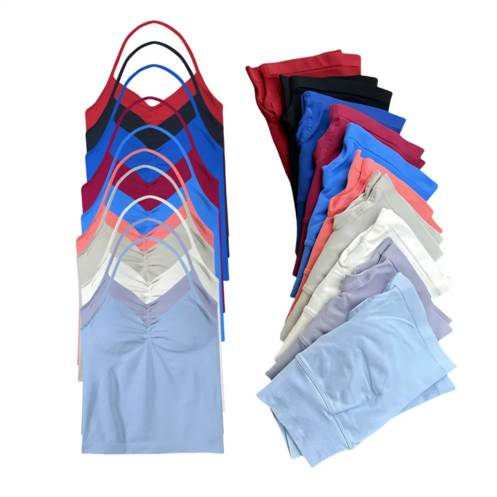 2 Piece Sets Yoga Sets Active Wear Women Workout Sport Vest&Shorts Resistance Training Seamless Padded Halter Tank Gym Sets
2 Piece Sets Yoga Sets Active Wear Women Workout Sport Vest&Shorts Resistance Training Seamless Padded Halter Tank Gym Sets