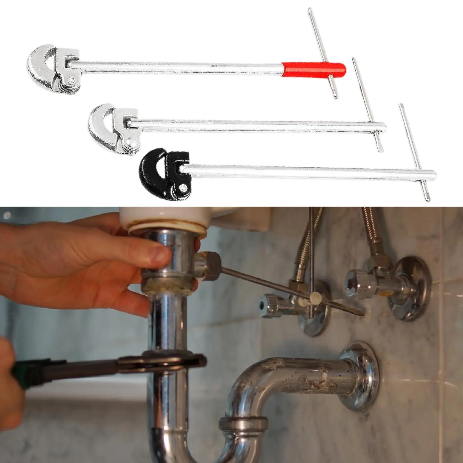 Basin Wrench Plumbers Tool Lightweight Multifunctional Repairing Tap Nut Spanner
Basin Wrench Plumbers Tool Lightweight Multifunctional Repairing Tap Nut Spanner