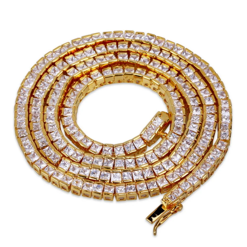Hip Hop Bling Iced Out 1 Row CZ Stone Tennis Chain Necklace Gold Color Cubic Zirconia Chokers Necklaces for Men Jewelry 4mm
Hip Hop Bling Iced Out 1 Row CZ Stone Tennis Chain Necklace Gold Color Cubic Zirconia Chokers Necklaces for Men Jewelry 4mm
