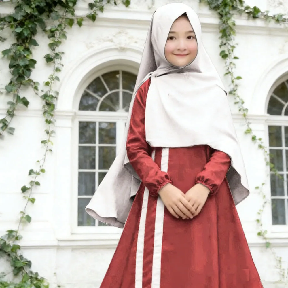 2 шт., мусульманский детский хиджаб для девочек, макси-платья, комплект Химар, исламская молитва, Абая, бурqa, длинный халат, одежда для Ид, Рамадана, платье из никаба
2 шт., мусульманский детский хиджаб для девочек, макси-платья, комплект Химар, исламская молитва, Абая, бурqa, длинный халат, одежда для Ид, Рамадана, платье из никаба