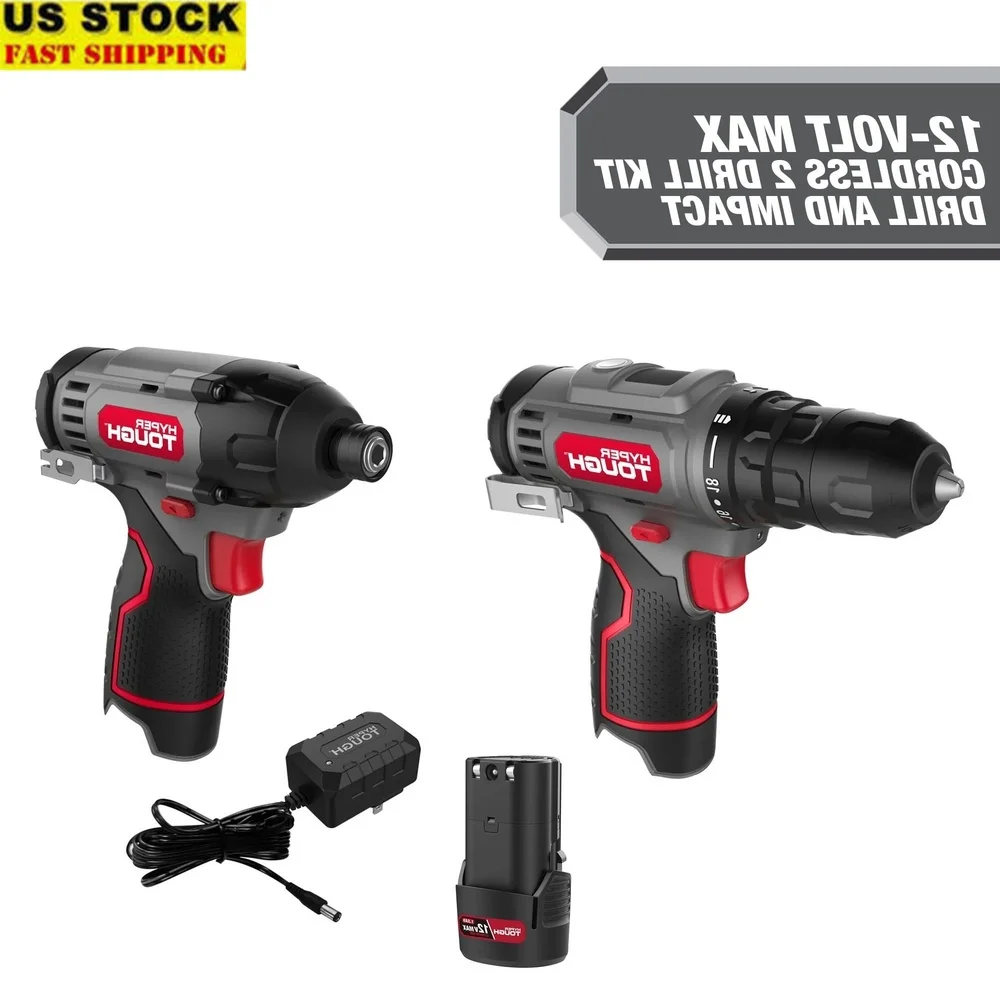12V Cordless Drill Impact Driver Combo Kit 2Tool Set 38inch Keyless Chuck 15Ah Battery Variable Speed LED Light Lightweight
12V Cordless Drill Impact Driver Combo Kit 2Tool Set 38inch Keyless Chuck 15Ah Battery Variable Speed LED Light Lightweight