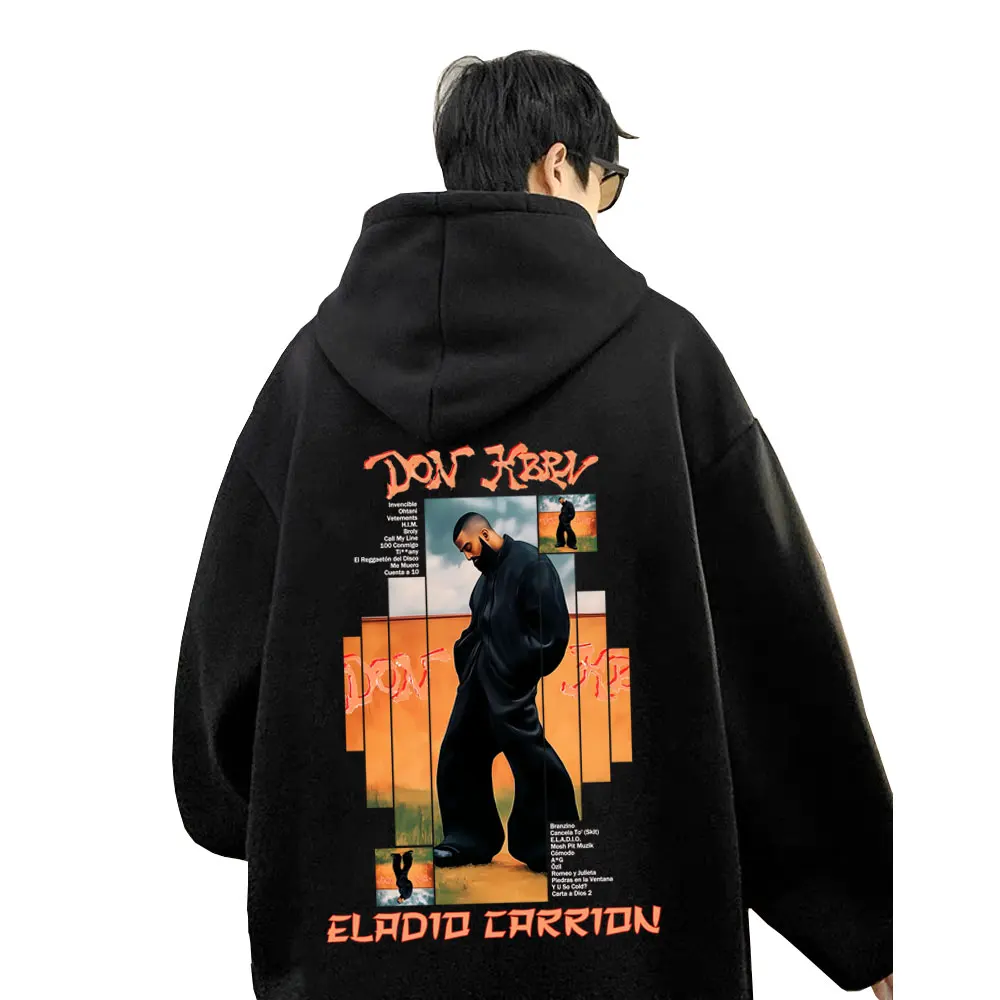 Rapper Eladio Carrion DON KBRN Album Graphic Hoodie Men Women Hip Hop Fashion Pop Music Sweatshirt Male Casual Oversized Hoodies
Rapper Eladio Carrion DON KBRN Album Graphic Hoodie Men Women Hip Hop Fashion Pop Music Sweatshirt Male Casual Oversized Hoodies