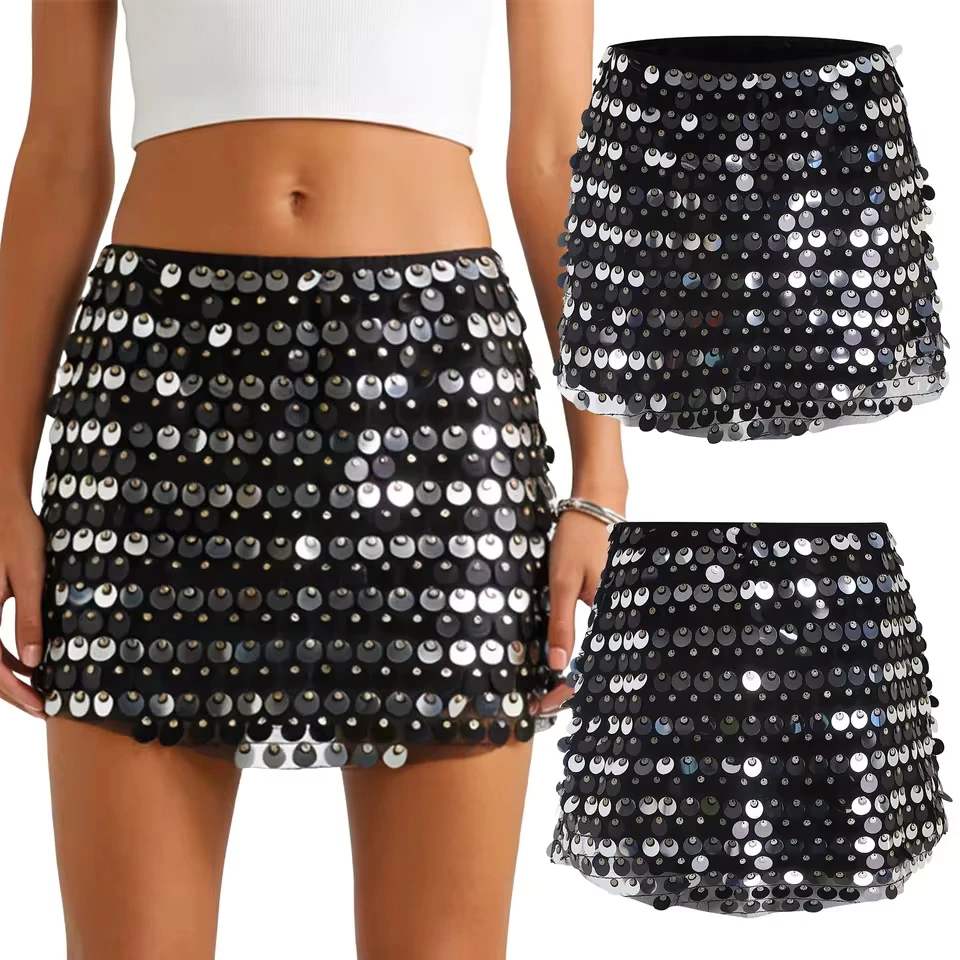 Women Fashion Sequin A-Line Skirt High Waist Solid Color Short Skirt Loose Sequin Skirt Summer Carnival A Line Mini Skirts
Women Fashion Sequin A-Line Skirt High Waist Solid Color Short Skirt Loose Sequin Skirt Summer Carnival A Line Mini Skirts