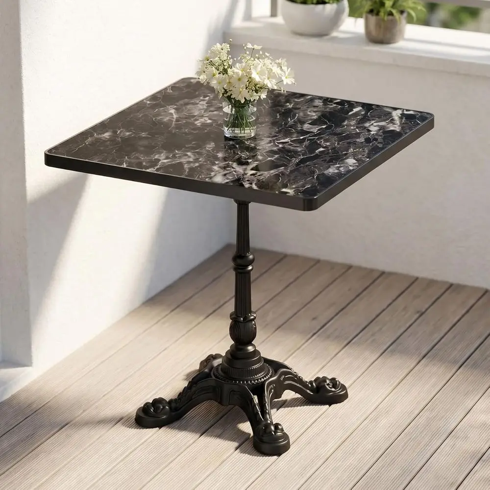 31.5'' Square Dining Tulip Table or 2 4, ern Black aux Marble Bistro Table with Sintered Stone Tabletop & Heavy-Duty Cast Iron B
31.5'' Square Dining Tulip Table or 2 4, ern Black aux Marble Bistro Table with Sintered Stone Tabletop & Heavy-Duty Cast Iron B