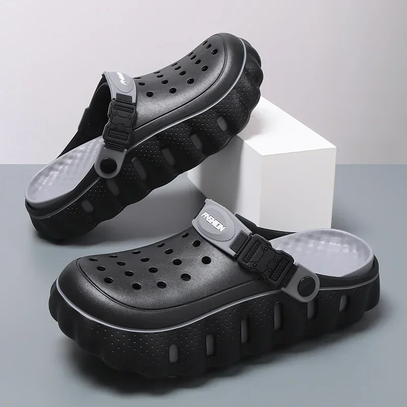Thick Cushion Closed Toe Hollow Out Shoes Men Outdoor Beach Sandals
Thick Cushion Closed Toe Hollow Out Shoes Men Outdoor Beach Sandals