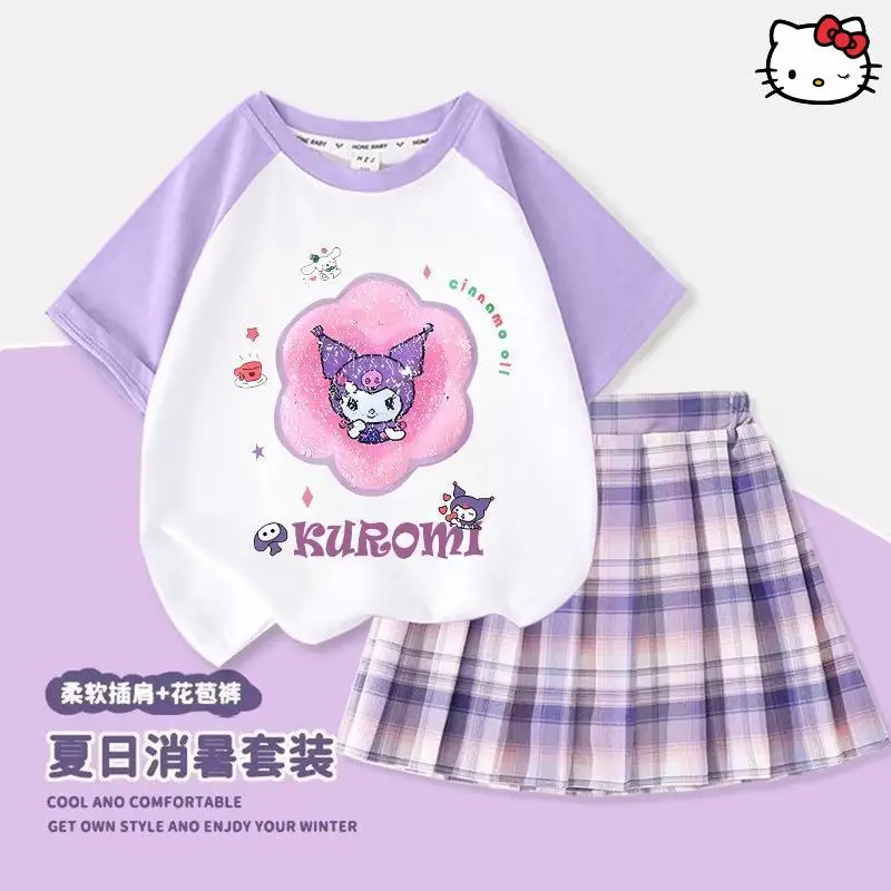 Sanrios Girls' Summer Sequins Skirt T-Shirt Set New Sweet and Cute Children's College Style Fashionable and Casual Gift
Sanrios Girls' Summer Sequins Skirt T-Shirt Set New Sweet and Cute Children's College Style Fashionable and Casual Gift