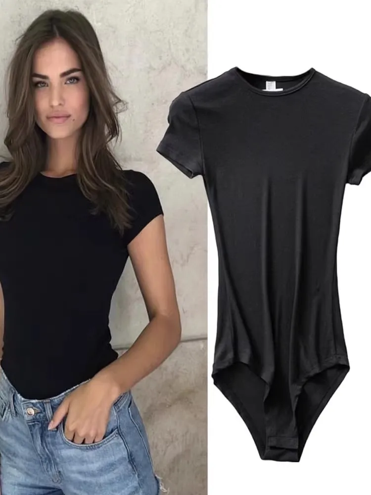 Bla Slim Fit Bodysuit Women Summer Slim round Ne ort Sve T-irt Elastic Teaded Crotchl Top Street Sle Pure C...
Bla Slim Fit Bodysuit Women Summer Slim round Ne ort Sve T-irt Elastic Teaded Crotchl Top Street Sle Pure C...