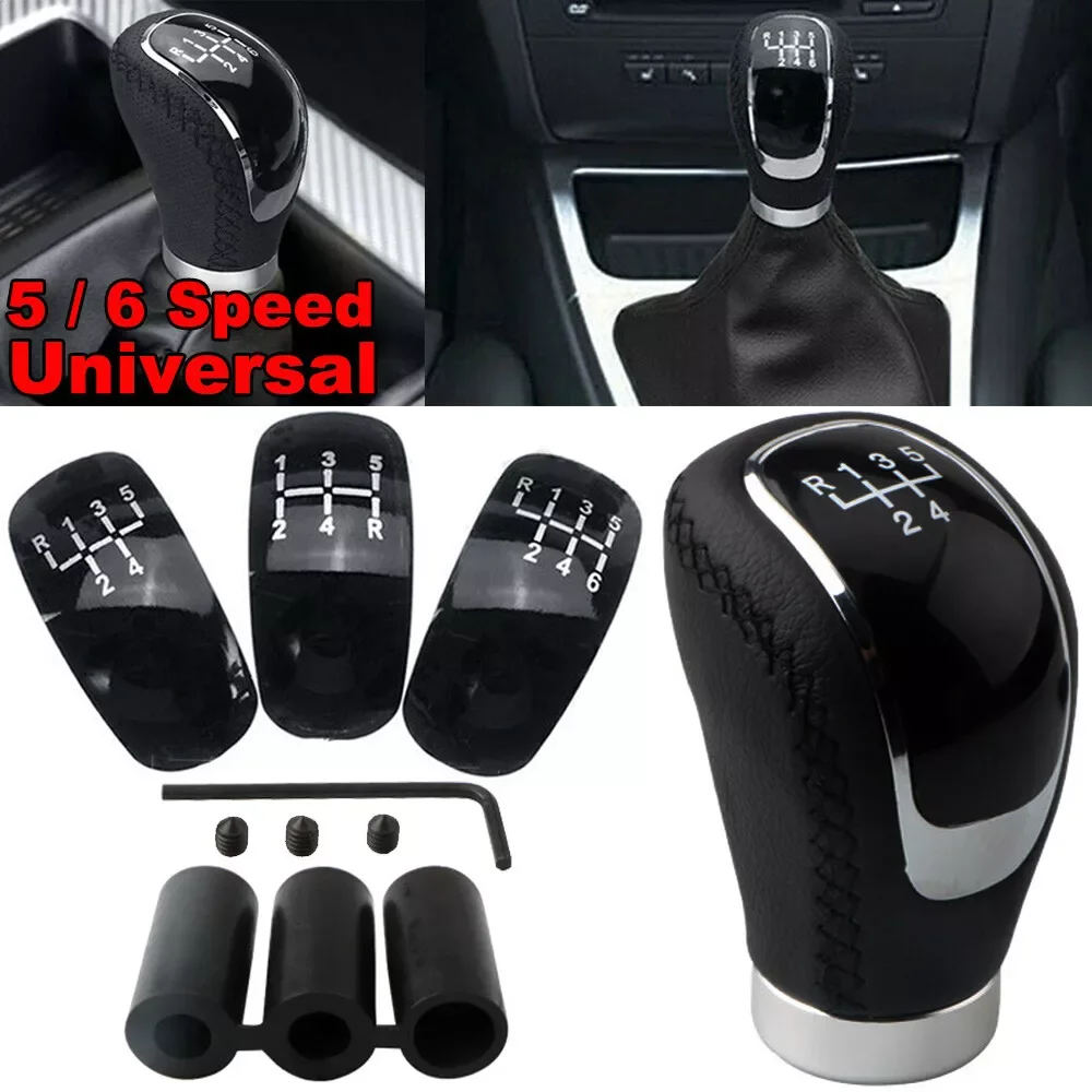 1PC 5 Speed / 6 Speed 3 Caps Adapter Universal Manual Car Gear Stick Shift Shifter PU Leather Knob Black Leather Auto Parts
1PC 5 Speed / 6 Speed 3 Caps Adapter Universal Manual Car Gear Stick Shift Shifter PU Leather Knob Black Leather Auto Parts