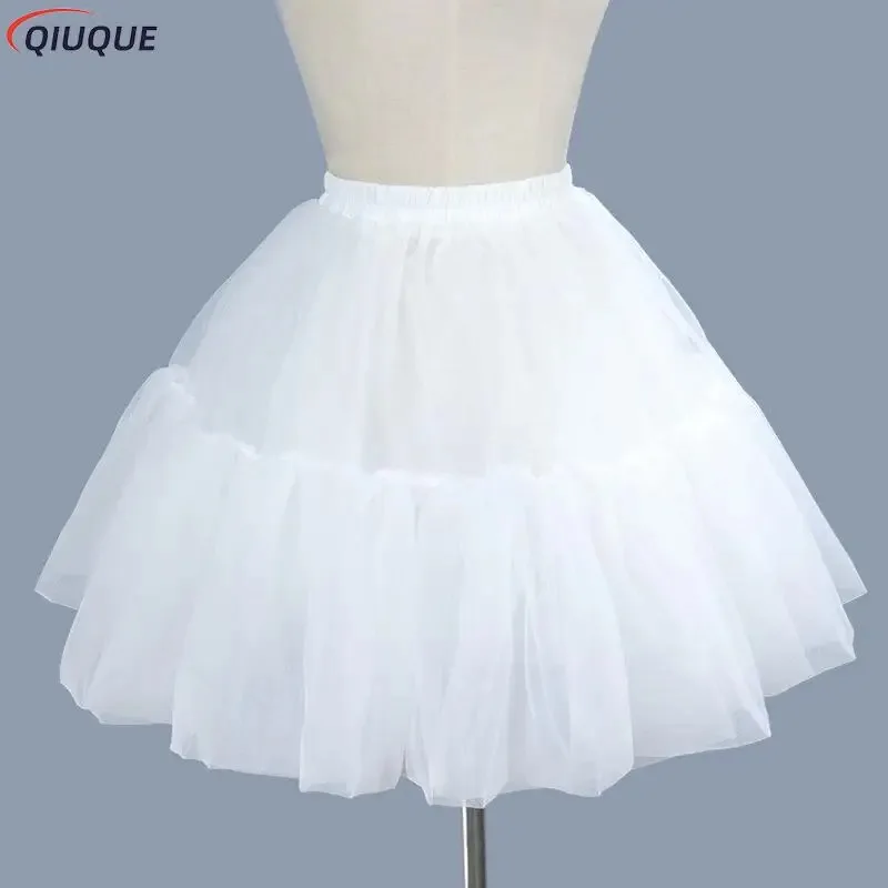 High Quality Women Bridal Multi Layered White Mesh Lolita Short Petticoat Tutu Skirt Princess Sweet Bustle Wedding Underskirt
High Quality Women Bridal Multi Layered White Mesh Lolita Short Petticoat Tutu Skirt Princess Sweet Bustle Wedding Underskirt