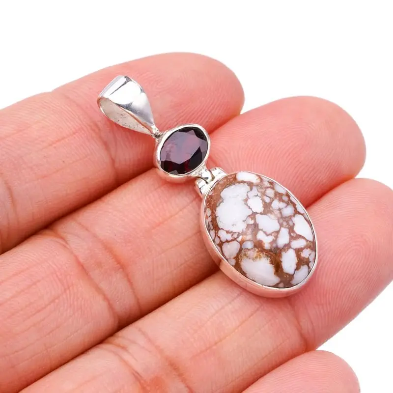StarGems® Natural Peanut Wood Jasper GarnetHandmade 925 Sterling Silver Pendant 1.5" F5419
StarGems® Natural Peanut Wood Jasper GarnetHandmade 925 Sterling Silver Pendant 1.5" F5419
