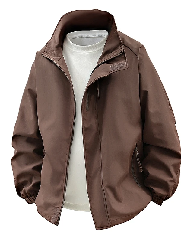 Spring Autumn Men's Jaet Thin Version Stand Collar Casual Sle Polyester Nylon Cosite Fiber Long Sve Zipper Closure
Spring Autumn Men's Jaet Thin Version Stand Collar Casual Sle Polyester Nylon Cosite Fiber Long Sve Zipper Closure