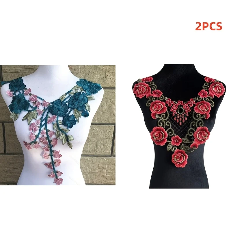 2PCS of luxurious classical 3D floral embroidery garment accessories for DIY,exquisite rose flower collar decoration elements
2PCS of luxurious classical 3D floral embroidery garment accessories for DIY,exquisite rose flower collar decoration elements