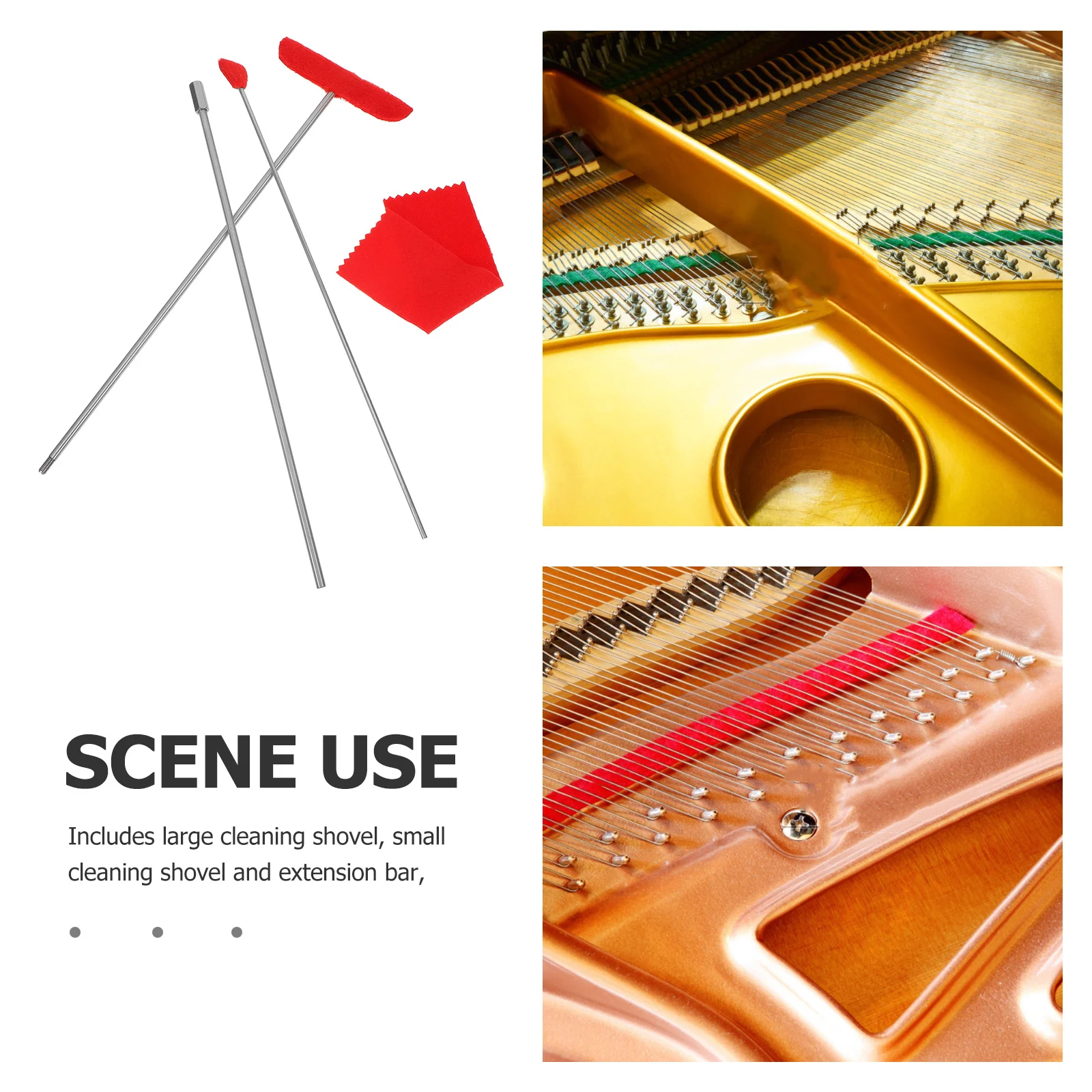 1Set Piano Cleaning Kit Effective Dust Removal for Soundboards with Extension Rod and Small Brush Head Piano Cleaner
1Set Piano Cleaning Kit Effective Dust Removal for Soundboards with Extension Rod and Small Brush Head Piano Cleaner