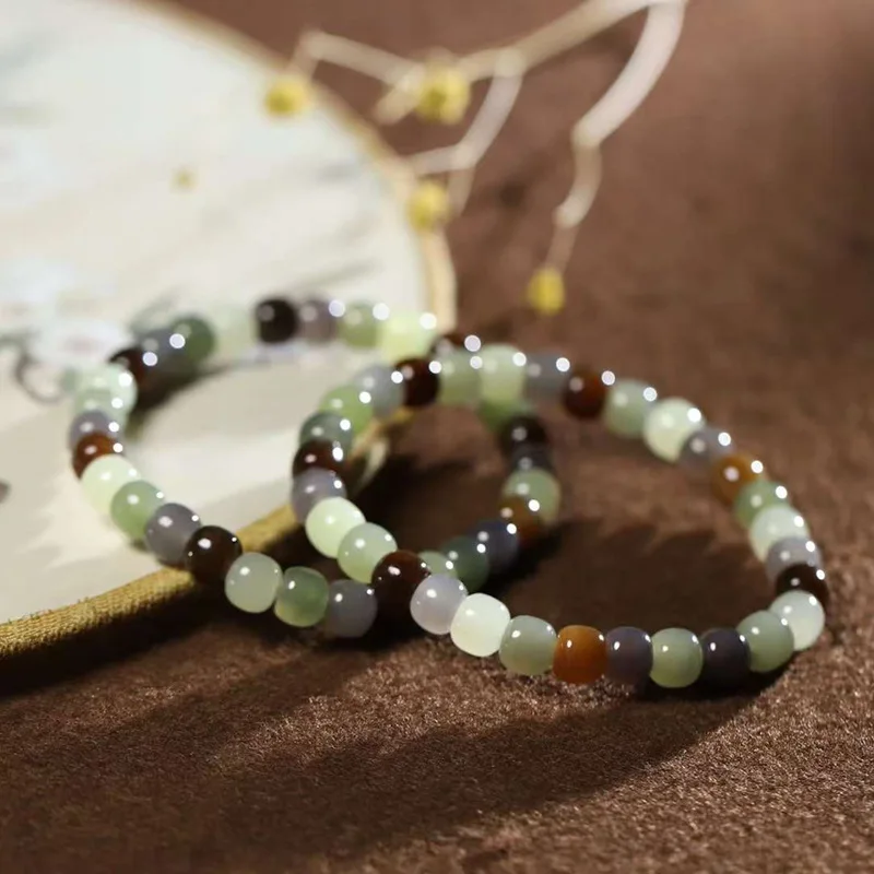Natural Qinghai Material Multi-Treasure Old Style Bead Bracelet Strand Hetian Jade Supply Chain
Natural Qinghai Material Multi-Treasure Old Style Bead Bracelet Strand Hetian Jade Supply Chain