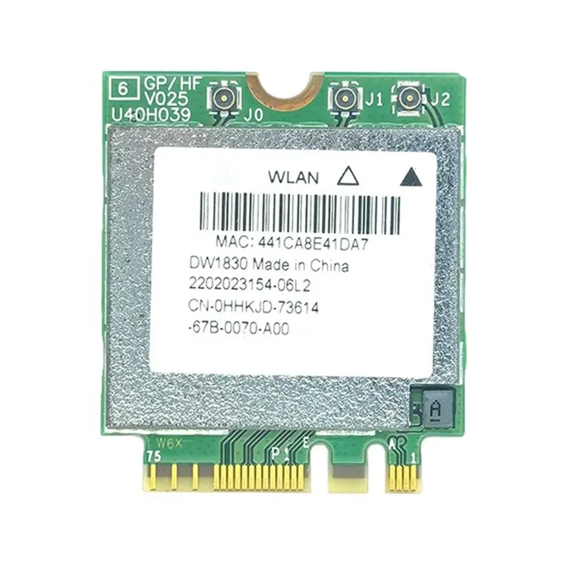 AT82-Dual-Band 2.4G/5Ghz 1750Mbps NGFF M. 2 Wireless Network Adapter 4.1 Bluetooth DW1830 BCM94360 Wifi Card For Win/MAC OS
AT82-Dual-Band 2.4G/5Ghz 1750Mbps NGFF M. 2 Wireless Network Adapter 4.1 Bluetooth DW1830 BCM94360 Wifi Card For Win/MAC OS
