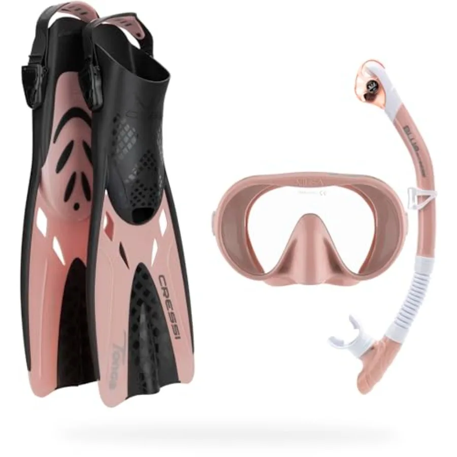 Explorer Snorkel Set - Lightweight and Easy to Use - Mask, Snorkel, and Tonga Fins - Designed in Italy for beach and reef explo
Explorer Snorkel Set - Lightweight and Easy to Use - Mask, Snorkel, and Tonga Fins - Designed in Italy for beach and reef explo