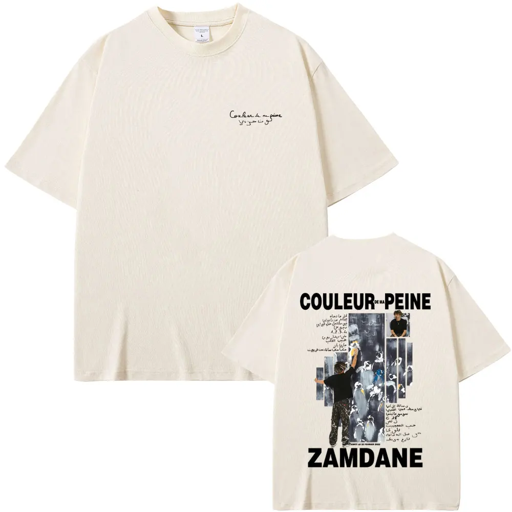 Rapper Zamdane Couleur De Ma Peine Album Graphic T-shirt Men Women Hip Hop Fashion Pop Music T Shirts Vintage Oversized T-shirts
Rapper Zamdane Couleur De Ma Peine Album Graphic T-shirt Men Women Hip Hop Fashion Pop Music T Shirts Vintage Oversized T-shirts