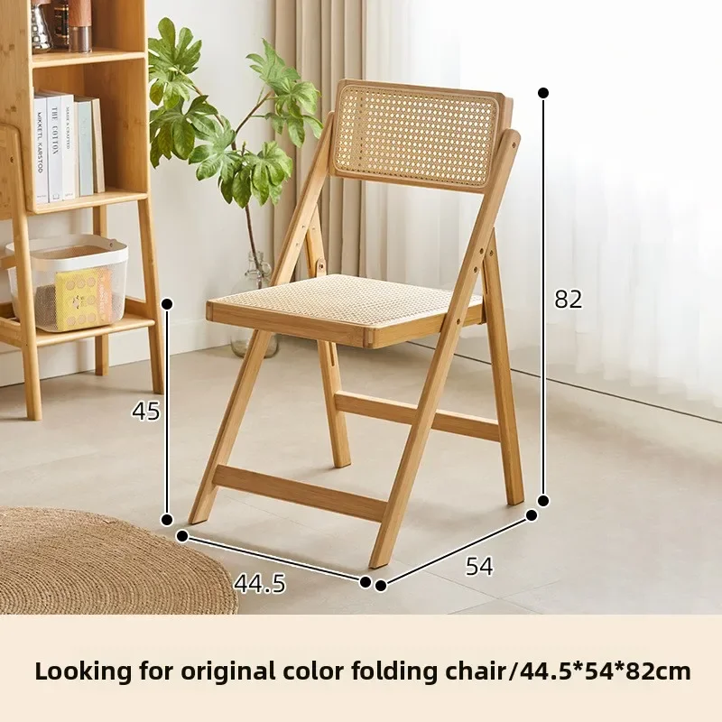 Firm Rattan chair, folding chair, Nanzhu stool, backrest dining chair, Nordic log style lounge chair household goods
Firm Rattan chair, folding chair, Nanzhu stool, backrest dining chair, Nordic log style lounge chair household goods