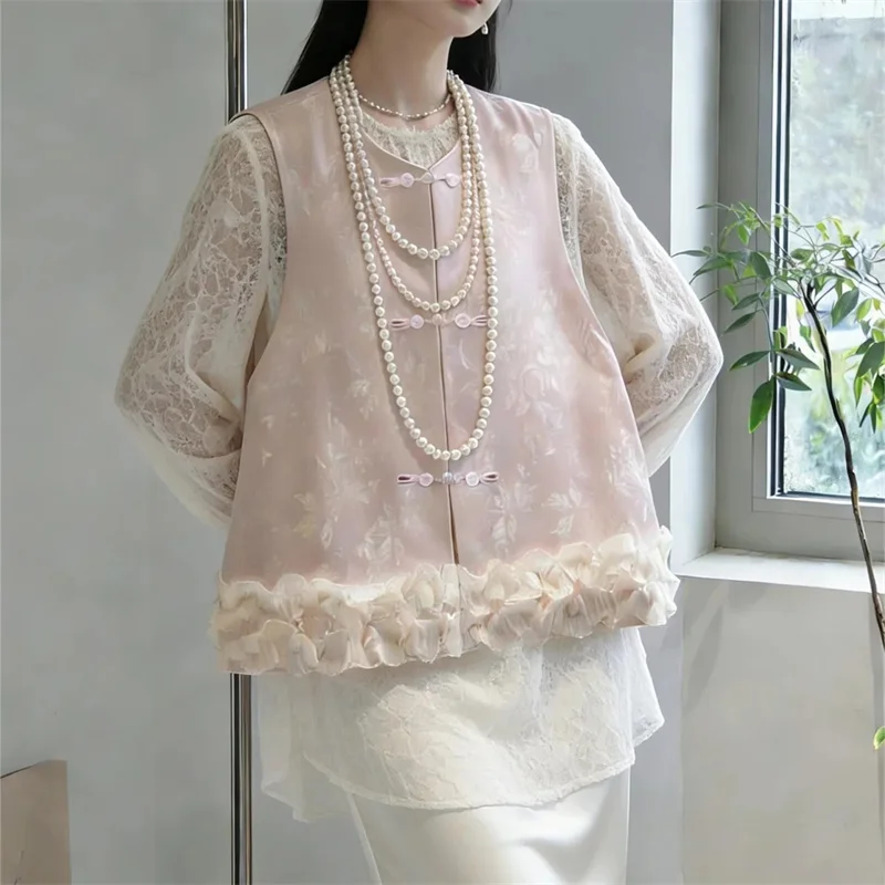 Women Vest Fashion Spring and Summer Round Collar Sleeveless Waistcoat Loose Vest Coat Joker Printing Women Cardigan Jacket
Women Vest Fashion Spring and Summer Round Collar Sleeveless Waistcoat Loose Vest Coat Joker Printing Women Cardigan Jacket