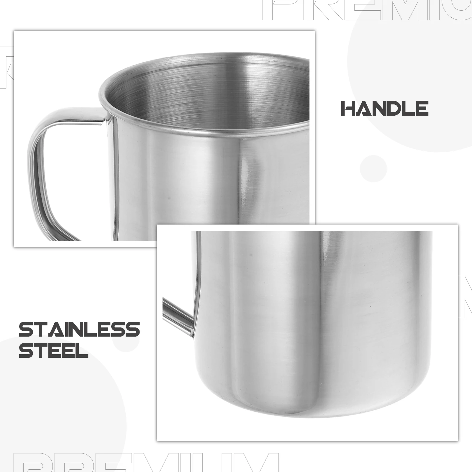 2pcs Stainless Steel Water Cup Coffee Mug for Rv Outdoor Backpacking Cocoa Mugs Travel 304 Metal Tumbler Handle
2pcs Stainless Steel Water Cup Coffee Mug for Rv Outdoor Backpacking Cocoa Mugs Travel 304 Metal Tumbler Handle