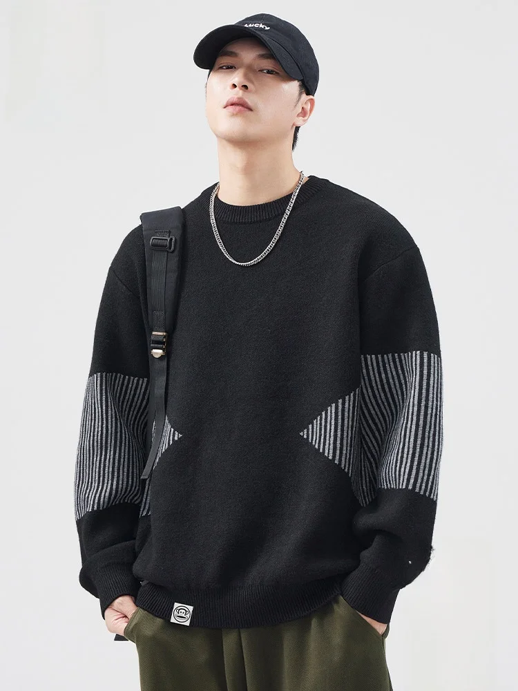 PaulFrank Men's Striped Knit Sweater Loose Fit Overhead Spring Autumn American Sle Polyester Fiber round Ne Long Sve
PaulFrank Men's Striped Knit Sweater Loose Fit Overhead Spring Autumn American Sle Polyester Fiber round Ne Long Sve