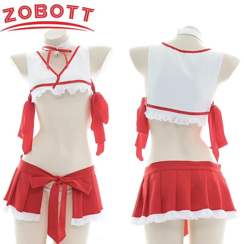 Japanese Sexy Anime Psychic Witch Kimono Uniform White Red Costume Girl Underwear Swimsuit Pool Party Halloween Cosplay Clothes
Japanese Sexy Anime Psychic Witch Kimono Uniform White Red Costume Girl Underwear Swimsuit Pool Party Halloween Cosplay Clothes